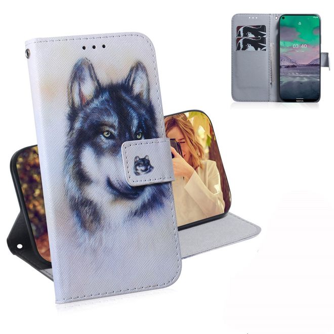 Nokia 3.4 Handy Hülle - Leder Bookcover Image Series - Husky