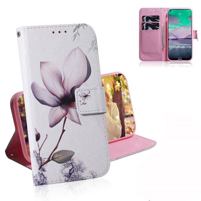 Nokia 3.4 Handy Hülle - Leder Bookcover Image Series - schöne Blume