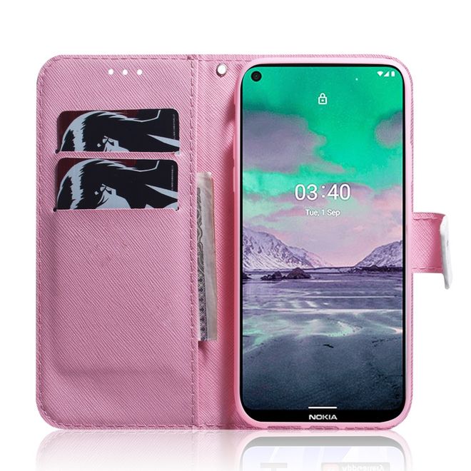 Nokia 3.4 Handy Hülle - Leder Bookcover Image Series - schöne Blume