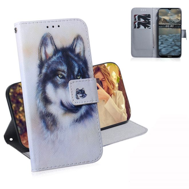 Nokia 2.4 Handy Hülle - Leder Bookcover Image Series - Husky