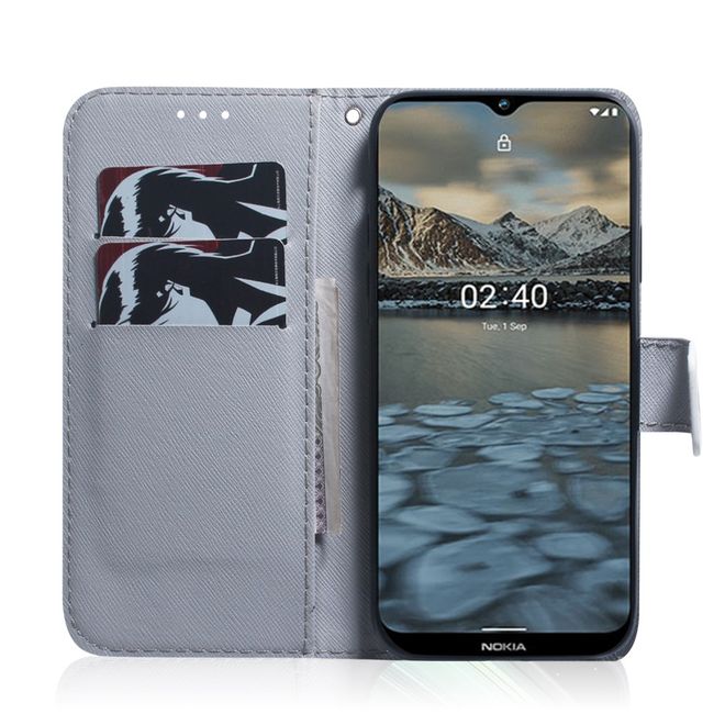 Nokia 2.4 Handy Hülle - Leder Bookcover Image Series - düstere Eule