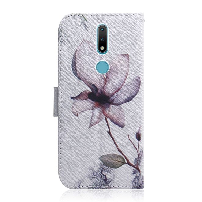 Nokia 2.4 Handy Hülle - Leder Bookcover Image Series - schöne Blume
