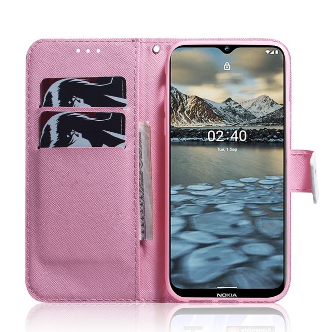 Nokia 2.4 Handy Hülle - Leder Bookcover Image Series - schöne Blume