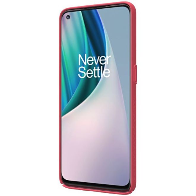 Nillkin - OnePlus Nord N10 5G Hülle - Plastik Case - Super Frosted Shield Series - rot