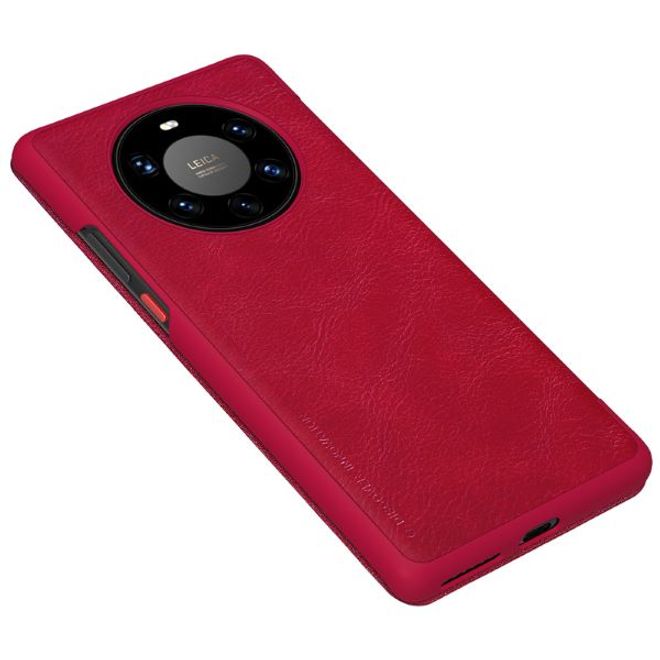 Nillkin - Huawei Mate 40 Pro Plus Hülle - Leder Book Case - Qin Series - rot