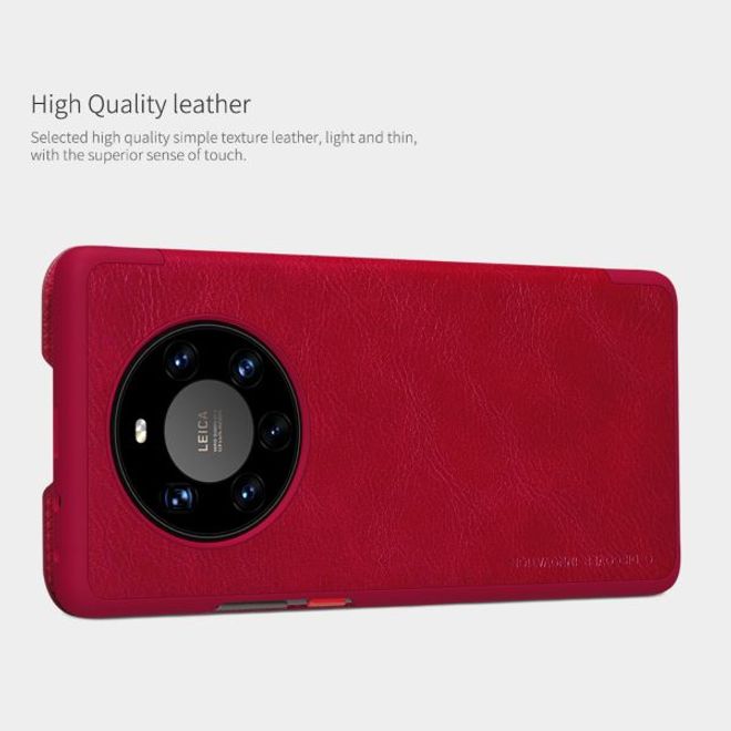 Nillkin - Huawei Mate 40 Pro Plus Hülle - Leder Book Case - Qin Series - rot