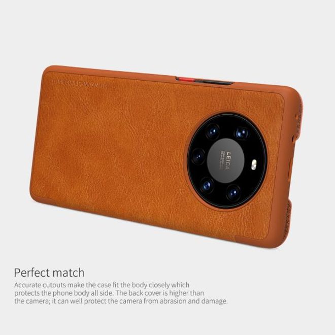 Nillkin - Huawei Mate 40 Pro Plus Hülle - Leder Book Case - Qin Series - rot