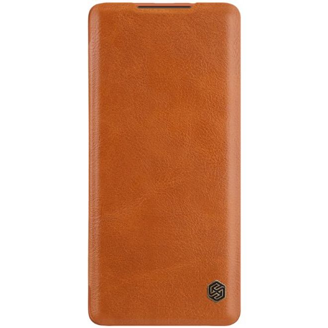 Nillkin - Huawei Mate 40 Pro Plus Hülle - Leder Book Case - Qin Series - braun