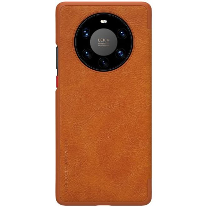 Nillkin - Huawei Mate 40 Pro Plus Hülle - Leder Book Case - Qin Series - braun