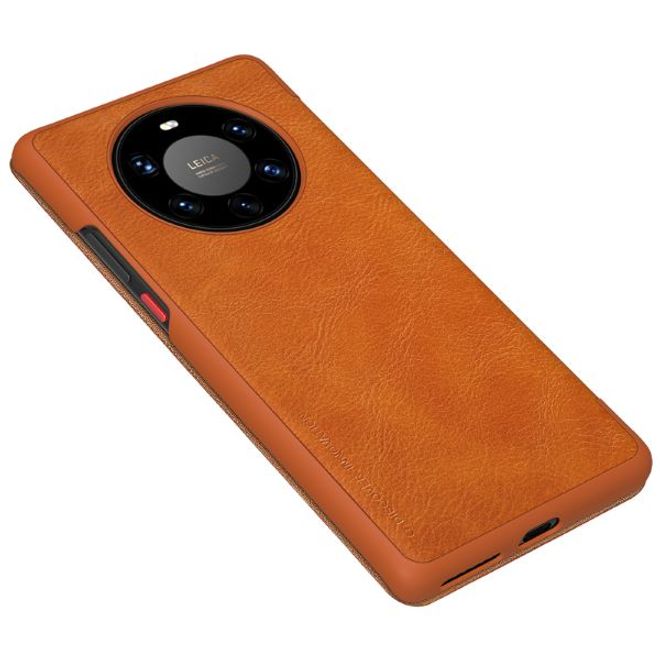 Nillkin - Huawei Mate 40 Pro Plus Hülle - Leder Book Case - Qin Series - braun