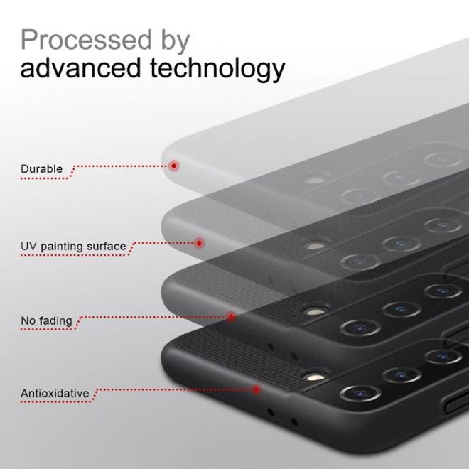 Nillkin - Samsung Galaxy S21+ Hülle - Plastik Case - Super Frosted Shield Series - rot