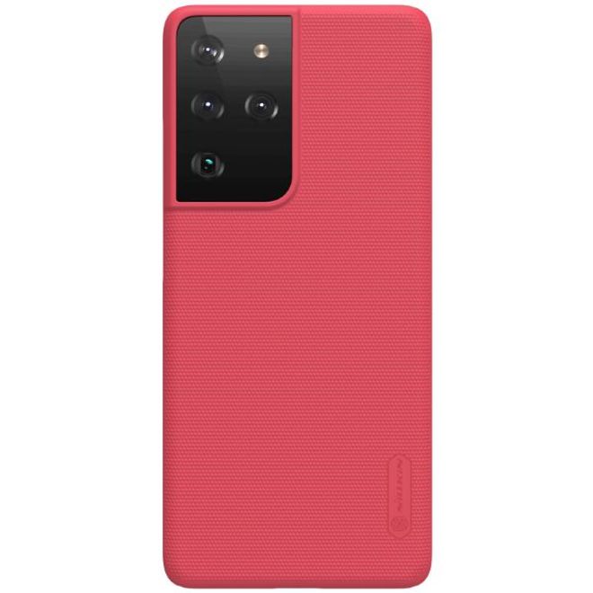 Nillkin - Samsung Galaxy S21 Ultra Hülle - Plastik Case - Super Frosted Shield Series - rot