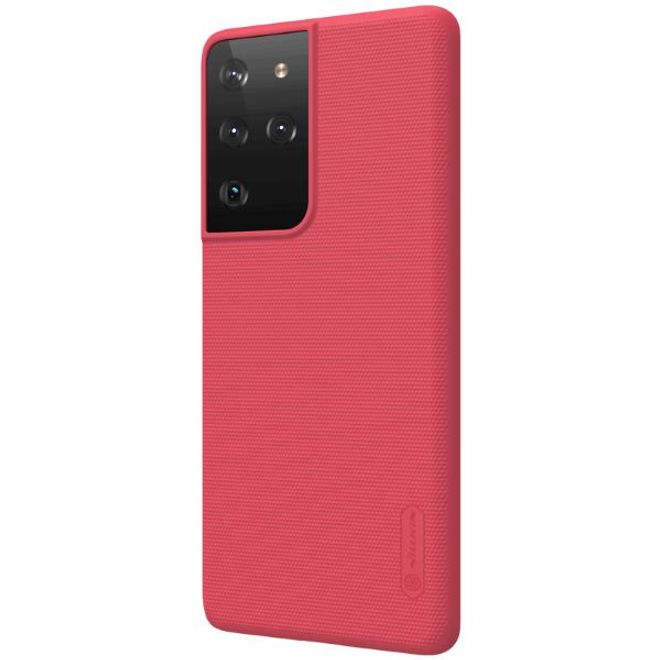 Nillkin - Samsung Galaxy S21 Ultra Hülle - Plastik Case - Super Frosted Shield Series - rot