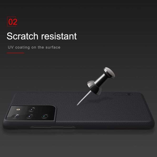 Nillkin - Samsung Galaxy S21 Ultra Hülle - Plastik Case - Super Frosted Shield Series - rot