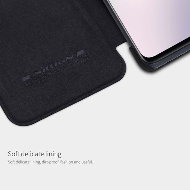 Nillkin - OnePlus Nord N10 5G Hülle - Leder Book Case - Qin Series - schwarz