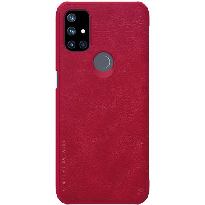 Nillkin - OnePlus Nord N10 5G Hülle - Leder Book Case - Qin Series - rot