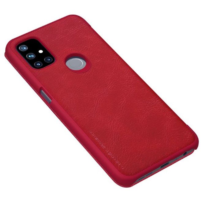 Nillkin - OnePlus Nord N10 5G Hülle - Leder Book Case - Qin Series - rot