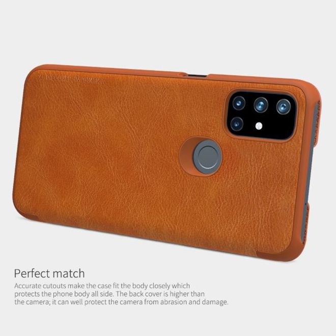 Nillkin - OnePlus Nord N10 5G Hülle - Leder Book Case - Qin Series - rot