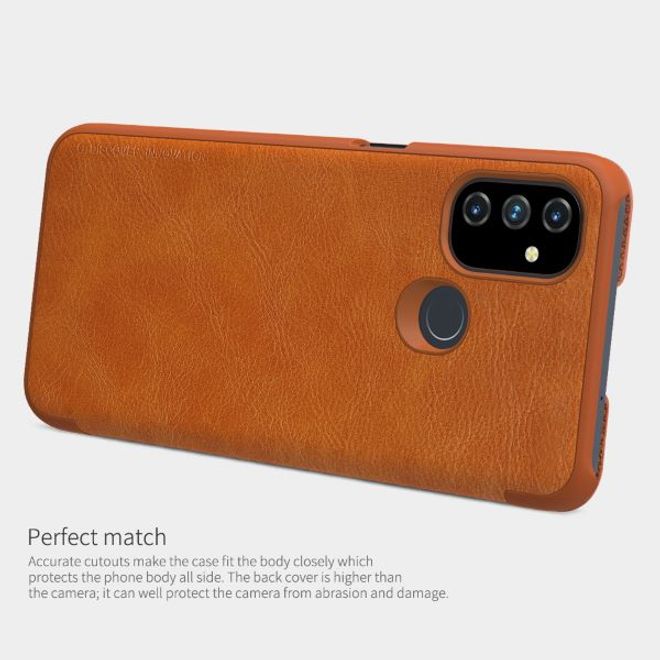 Nillkin - OnePlus Nord N100 Hülle - Leder Book Case - Qin Series - schwarz