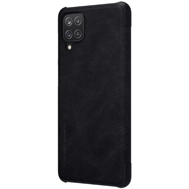 Nillkin - Samsung Galaxy A12 Hülle - Leder Book Case - Qin Series - schwarz