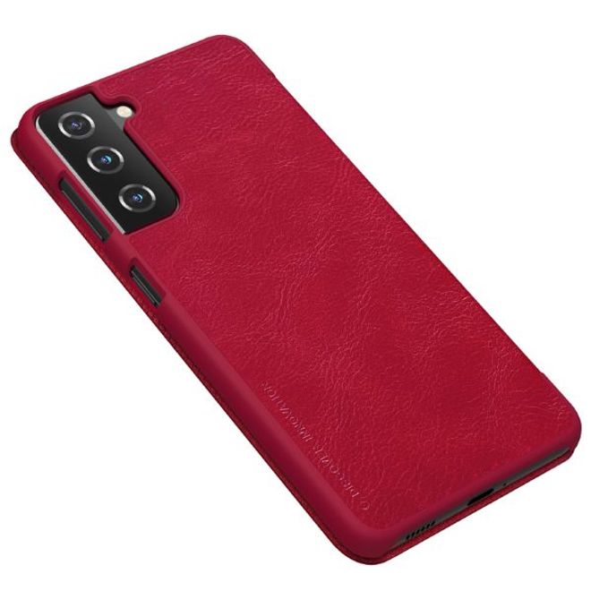 Nillkin - Samsung Galaxy S21 Hülle - Leder Book Case - Qin Series - rot