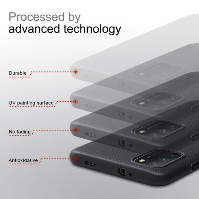 Nillkin - Xiaomi Poco M3 Hülle - Plastik Case - Super Frosted Shield Series - rot