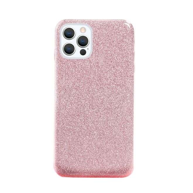 NXE - iPhone 12 Pro Max Hülle - Glitter Hardcase - pink