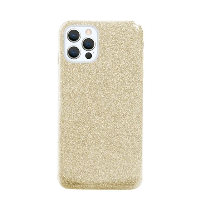 NXE - iPhone 12 Pro Max Hülle - Glitter Hardcase - gold