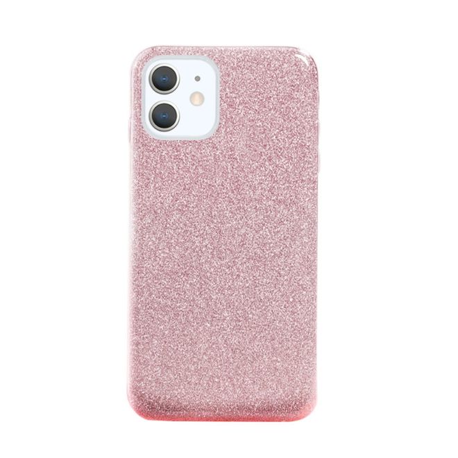 NXE - iPhone 12 mini Hülle - Glitter Hardcase - pink