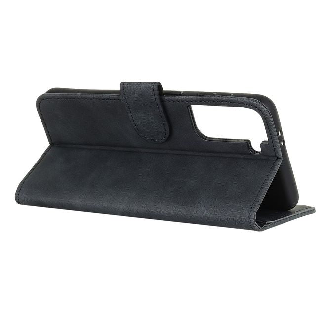 Samsung Galaxy S21+ Handyhülle - Vintage II Leder Bookcover Series - schwarz