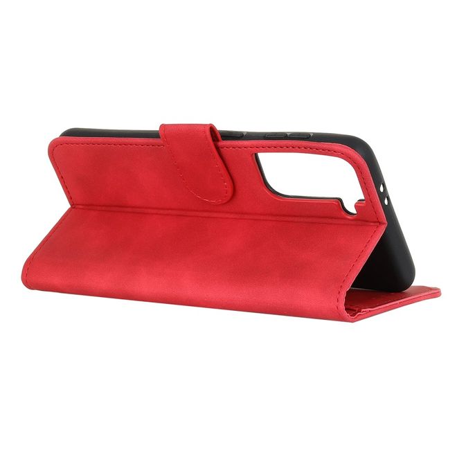 Samsung Galaxy S21+ Handyhülle - Vintage II Leder Bookcover Series - rot