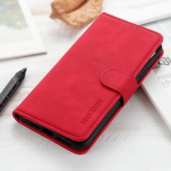 Samsung Galaxy S21+ Handyhülle - Vintage II Leder Bookcover Series - rot