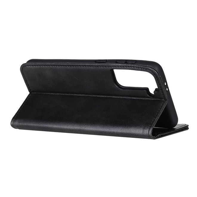 Samsung Galaxy S21+ Handy Hülle - Classic V Leder Bookcover Series - schwarz