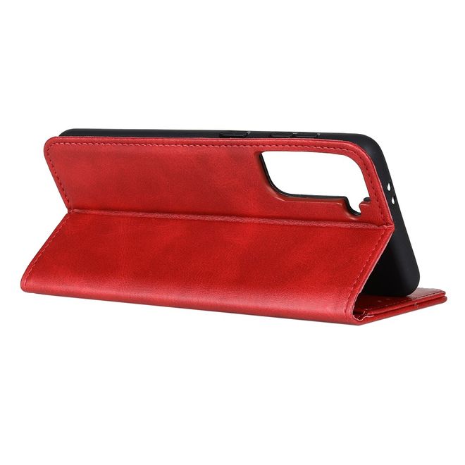 Samsung Galaxy S21+ Handy Hülle - Classic V Leder Bookcover Series - rot