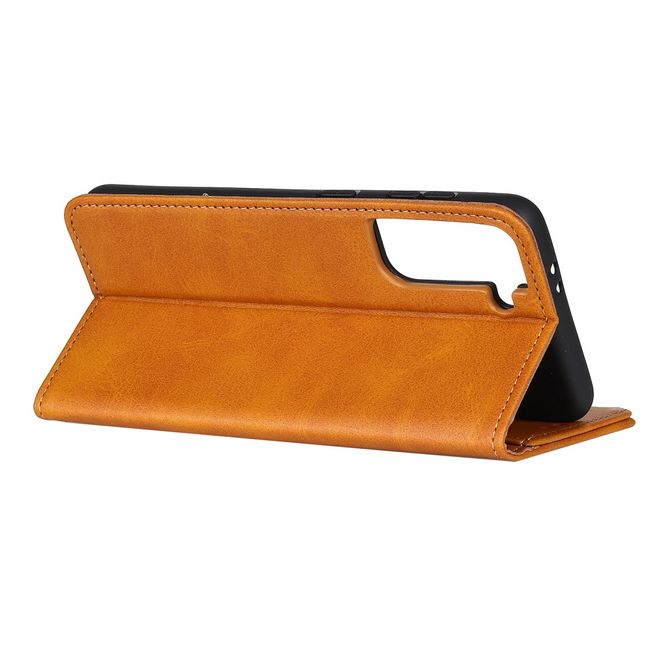 Samsung Galaxy S21+ Handy Hülle - Classic V Leder Bookcover Series - braun