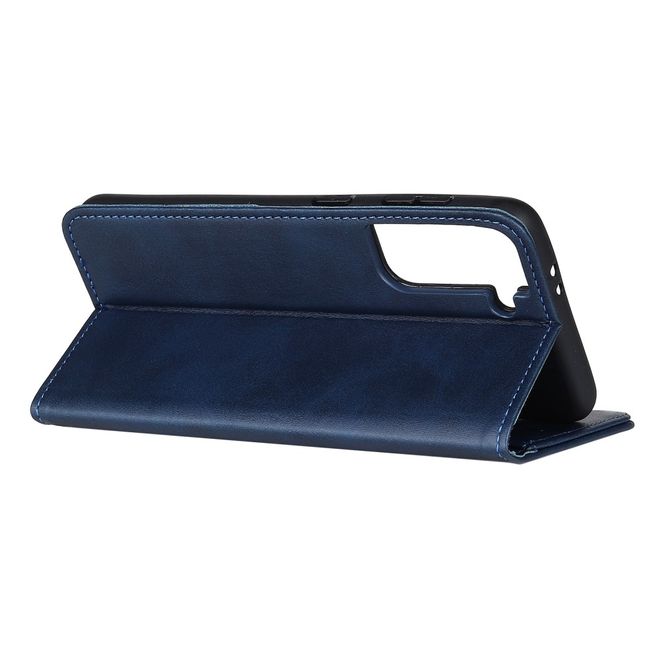 Samsung Galaxy S21+ Handy Hülle - Classic V Leder Bookcover Series - blau