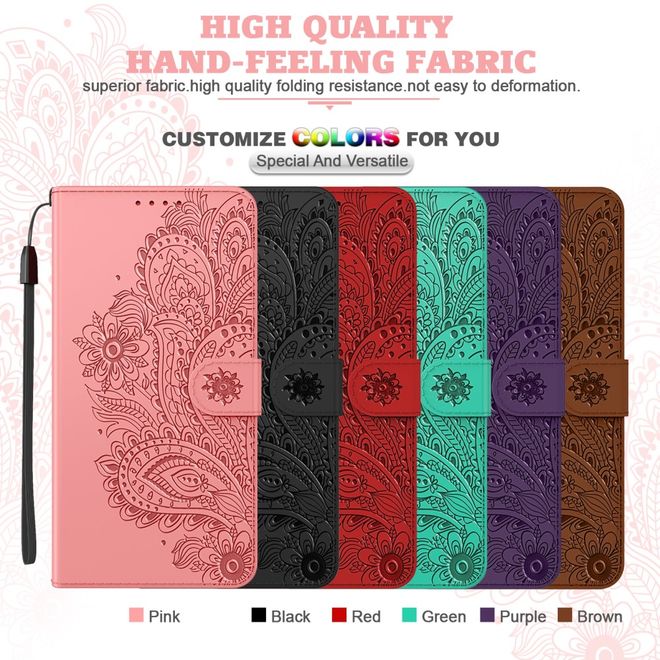 Samsung Galaxy S21+ Hülle - Bookcover mit Blumenmuster - pink