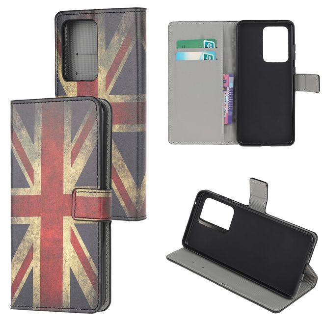 Samsung Galaxy S21 Ultra Handy Hülle - Leder Bookcover Image Series - Retro UK Flagge