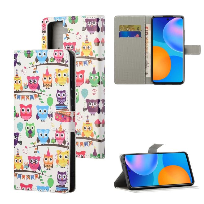 Samsung Galaxy S21+ Handy Hülle - Leder Bookcover Image Series - Eulenfamilie