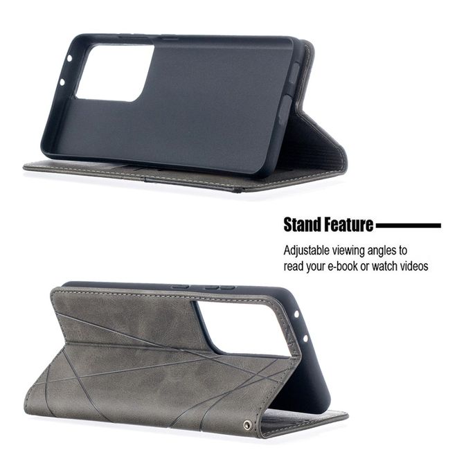 Samsung Galaxy S21 Ultra Hülle - Elegantes Bookcover - grau