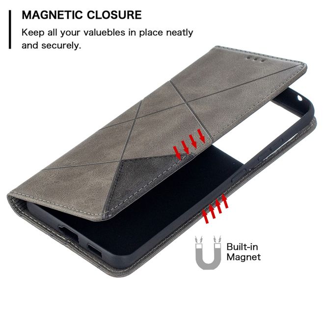 Samsung Galaxy S21 Ultra Hülle - Elegantes Bookcover - grau