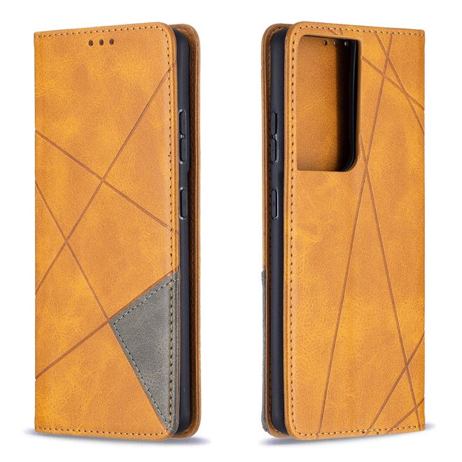 Samsung Galaxy S21 Ultra Hülle - Elegantes Bookcover - braun