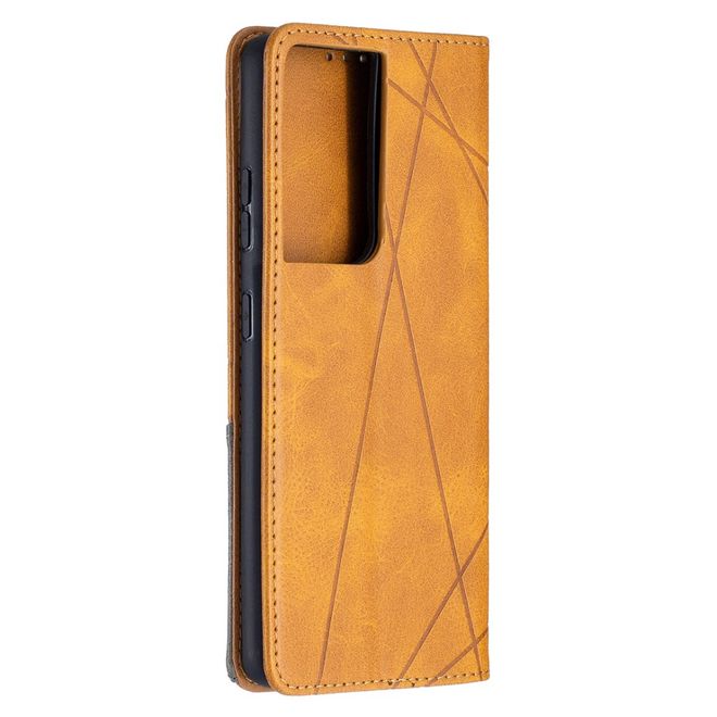 Samsung Galaxy S21 Ultra Hülle - Elegantes Bookcover - braun