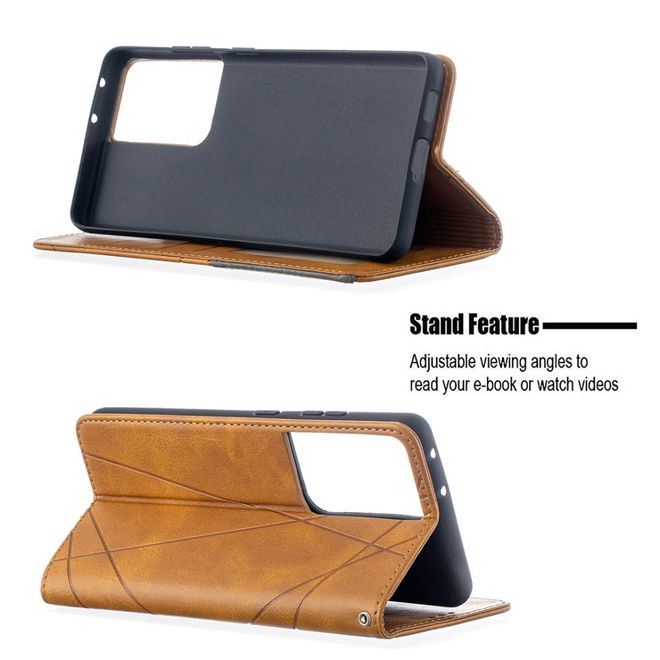 Samsung Galaxy S21 Ultra Hülle - Elegantes Bookcover - braun