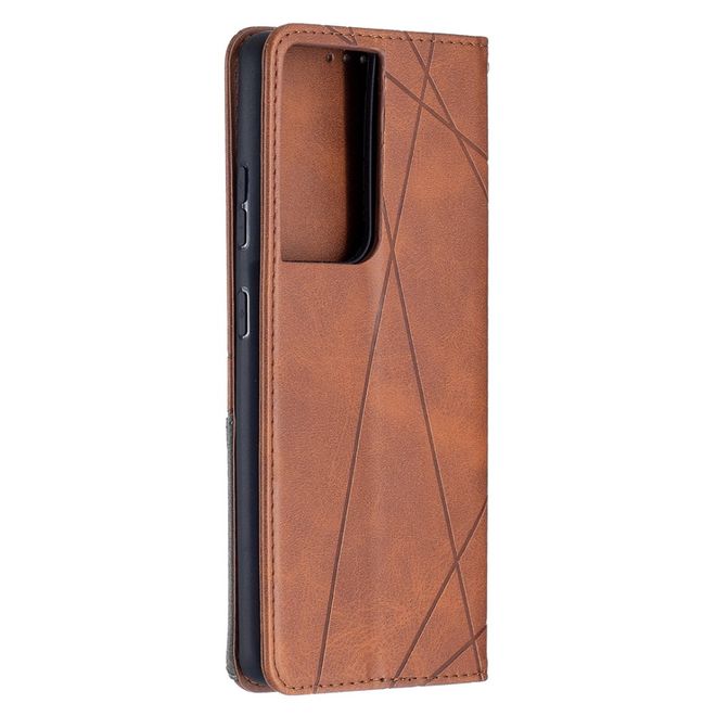 Samsung Galaxy S21 Ultra Hülle - Elegantes Bookcover - kaffeefarben
