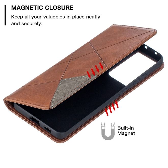 Samsung Galaxy S21 Ultra Hülle - Elegantes Bookcover - kaffeefarben