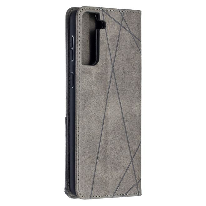 Samsung Galaxy S21+ Hülle - Elegantes Bookcover - grau