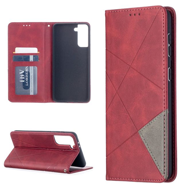 Samsung Galaxy S21+ Hülle - Elegantes Bookcover - rot