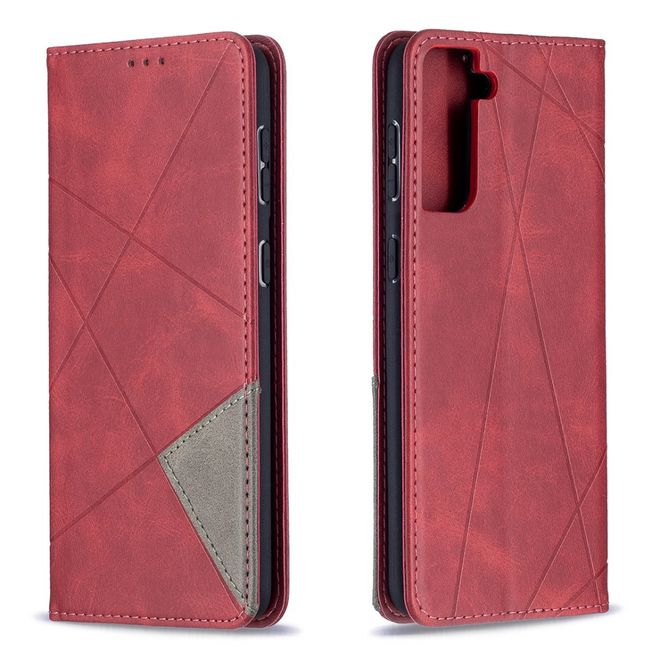 Samsung Galaxy S21+ Hülle - Elegantes Bookcover - rot
