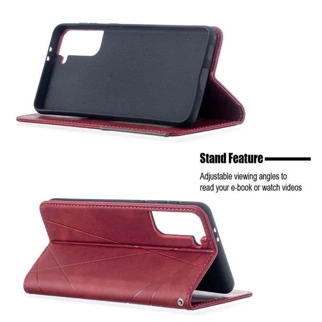 Samsung Galaxy S21+ Hülle - Elegantes Bookcover - rot